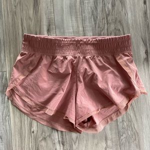 Rose mid-rise Lululemon shorts